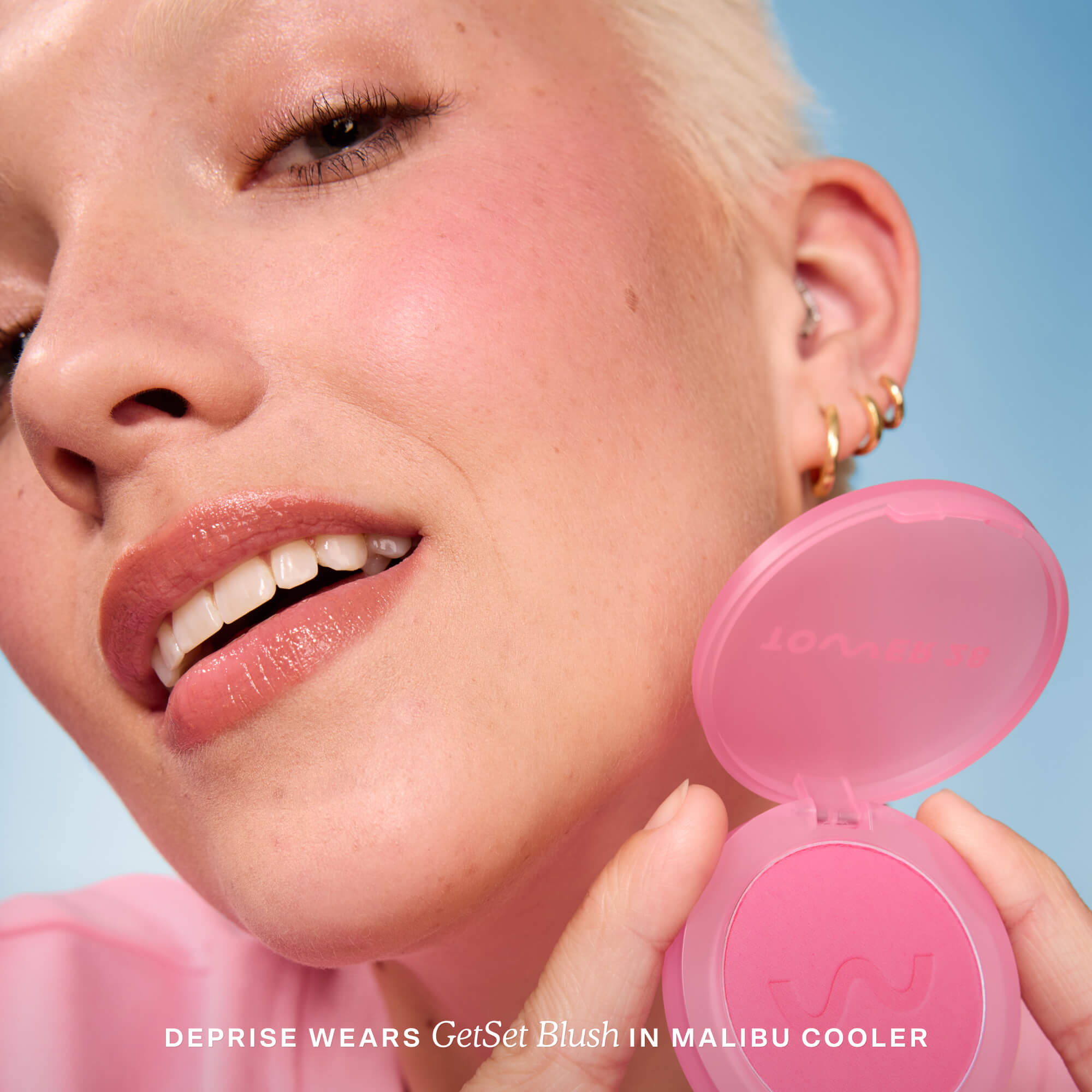 GetSet™ Matte Powder Blush in Malibu Cooler and BeachPlease Cream Blush in Dream Hour [The Tower 28 Beauty Cheeky Duo in Baby Cheeks]